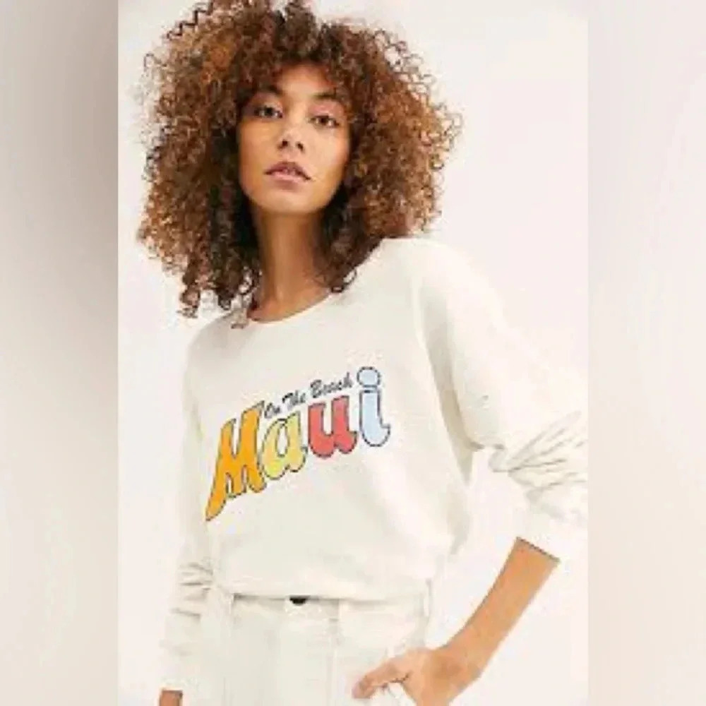 Free People/Retrobrand Maui Distressed Sweatshirt